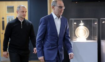 Shaun Maloney and Martin O'Neill at Celtic Park