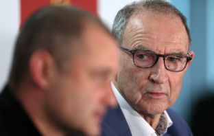 Shaun Maloney and Martin O'Neill at Celtic Park