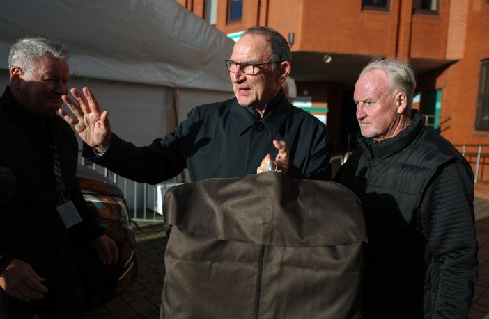 Martin O'Neill arrives at Celtic Park
