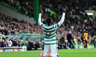 Kelechi Iheanacho of Celtic celebrates