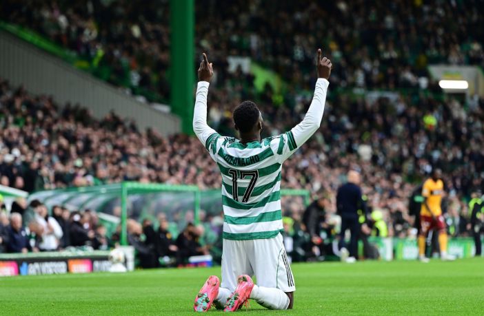 Kelechi Iheanacho of Celtic celebrates