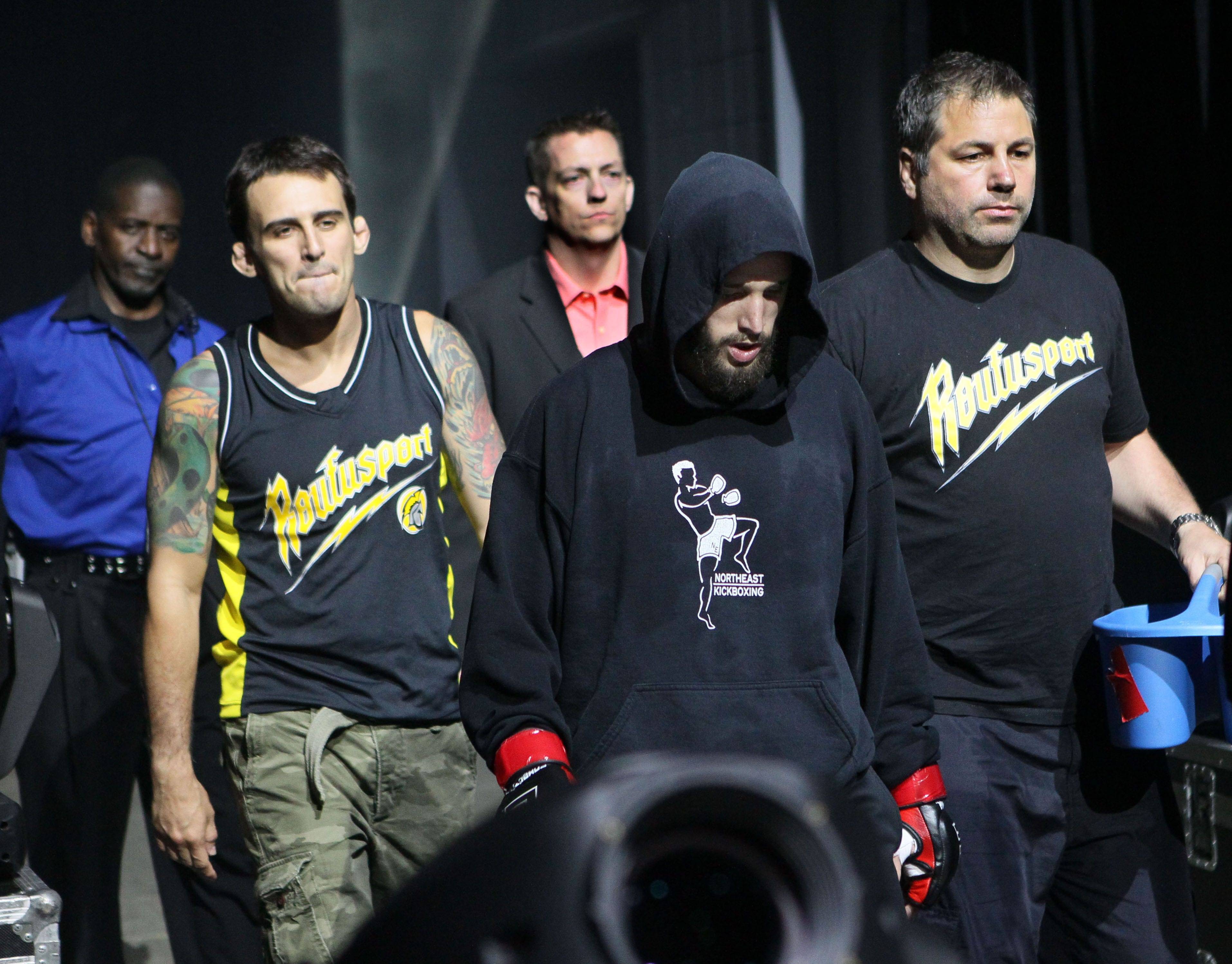 Duke Roufus, far right, former champ and head of gym 