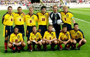 The Scotland line-up versus Norway at France 1998 World Cup