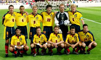 The Scotland line-up versus Norway at France 1998 World Cup