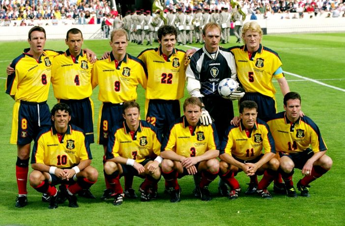 The Scotland line-up versus Norway at France 1998 World Cup