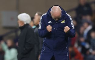 Scotland manager Steve Clarke celebrates