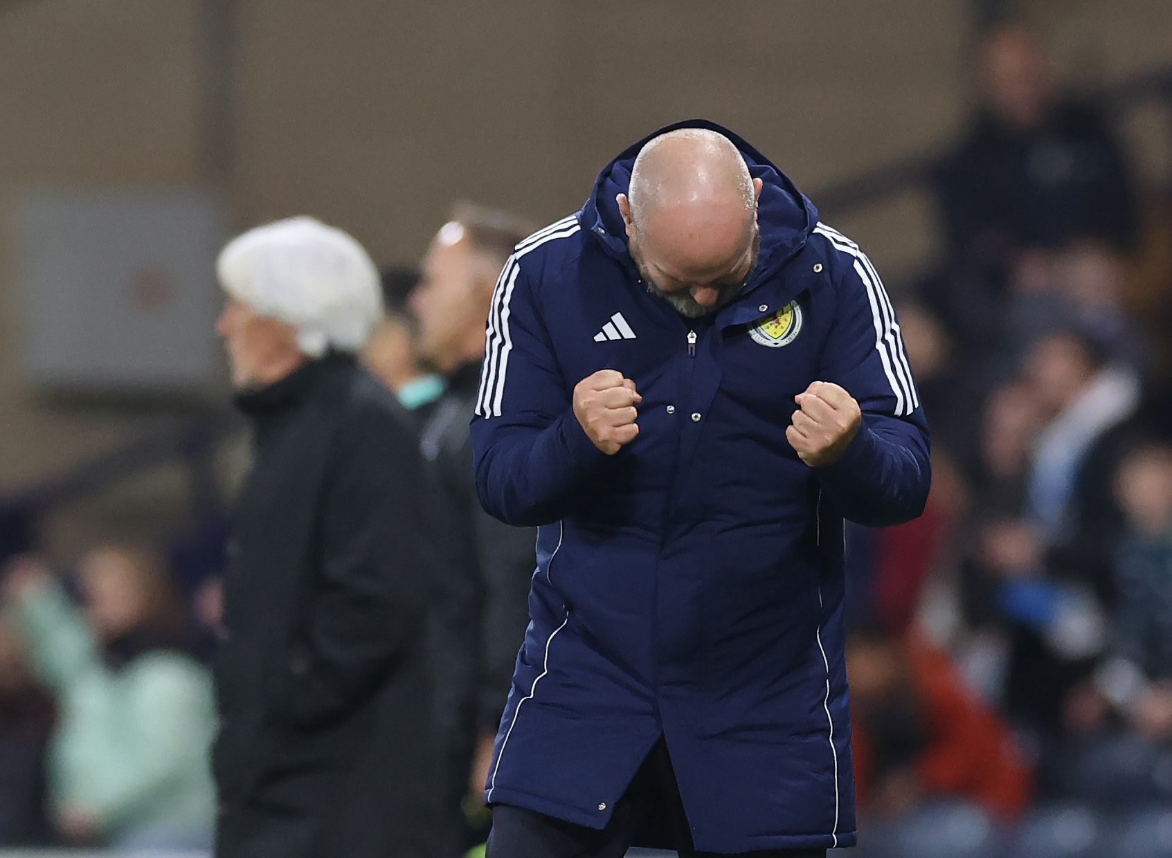 Scotland manager Steve Clarke celebrates