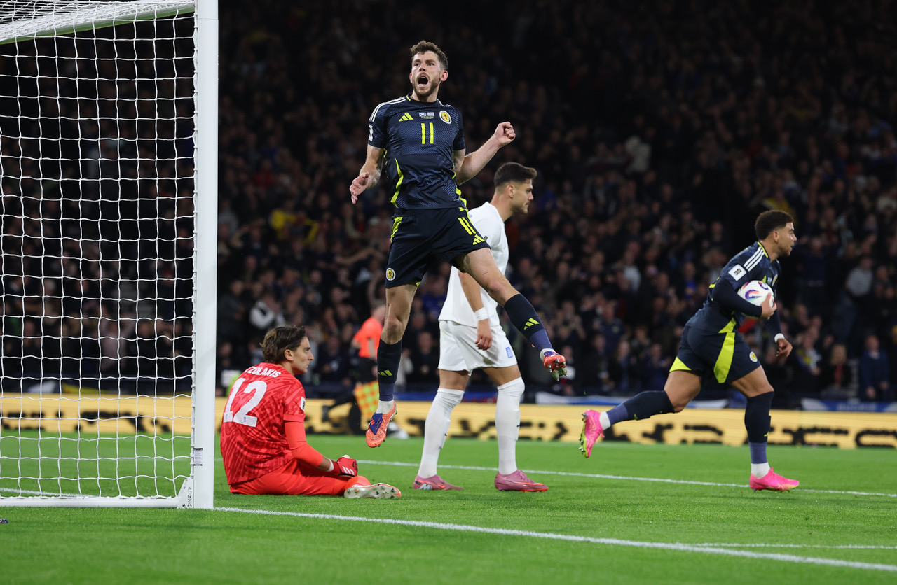 Ryan Christie celebrates