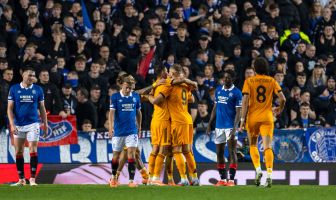 Roma celebrations at Ibrox.