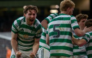 Anthony Ralston celebrates