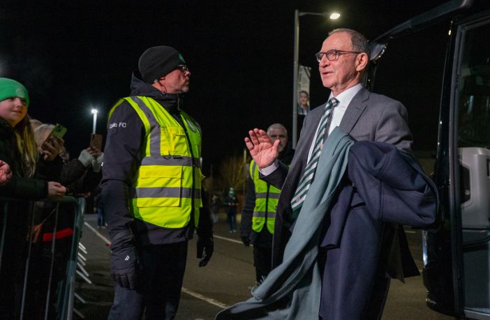 Martin O'Neill arrives at St Mirren Park
