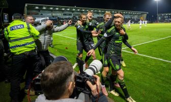 Callum McGregor celebrates