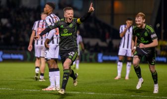 Callum McGregor celebrates