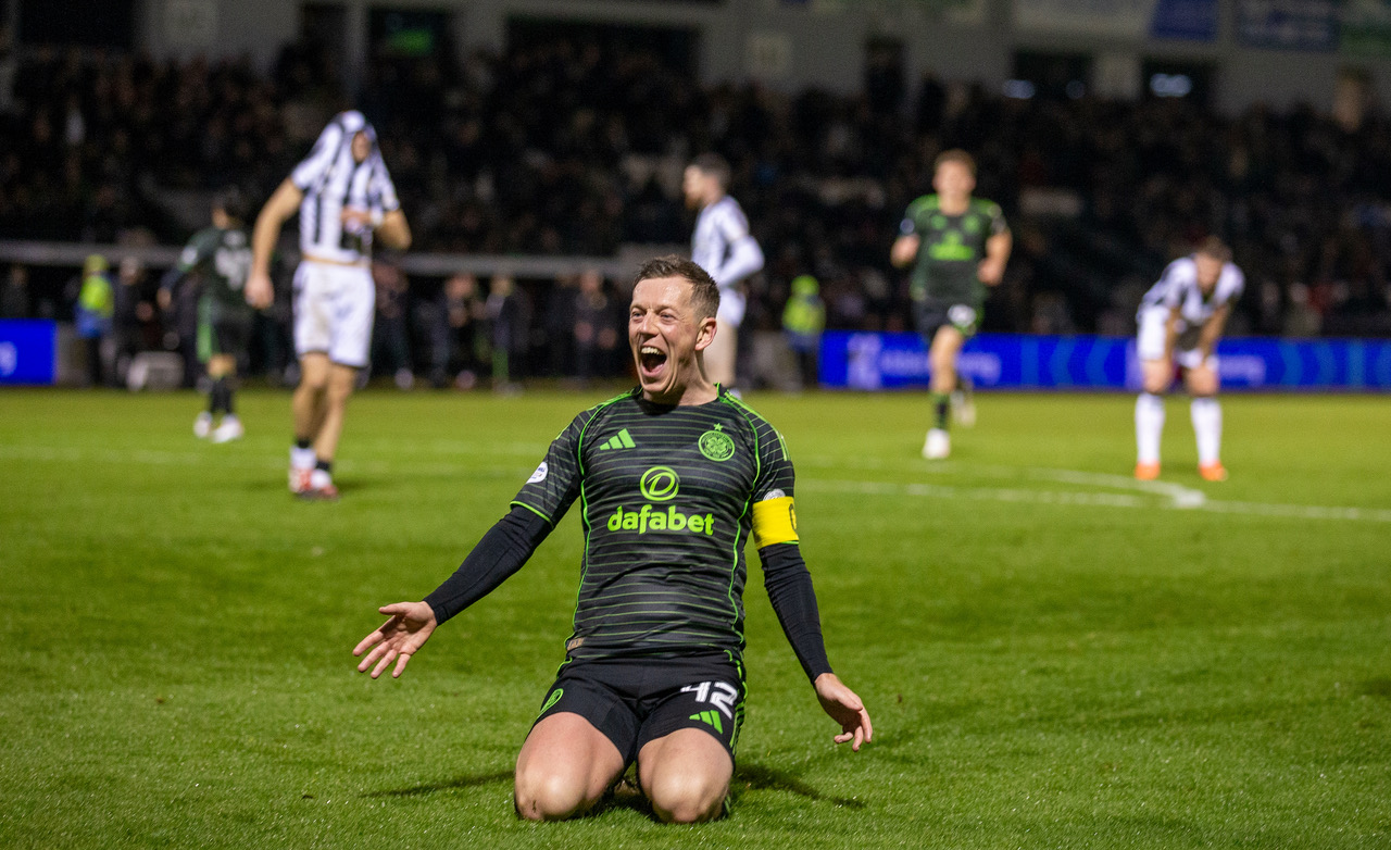 Callum McGregor celebrates