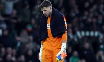 Jack Butland of theRangers is seen at full time