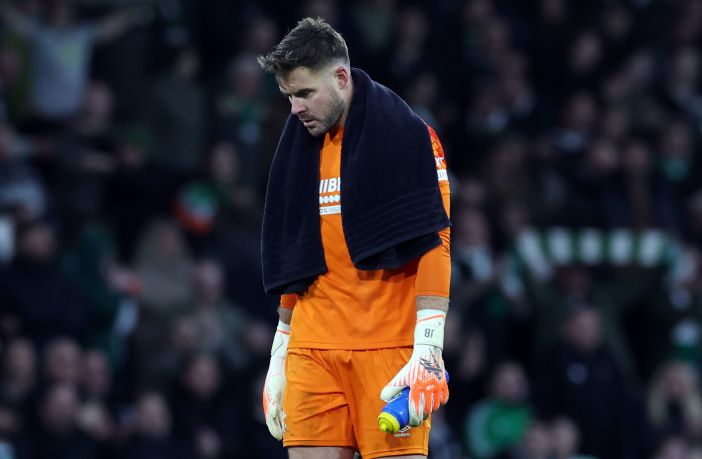 Jack Butland of theRangers is seen at full time