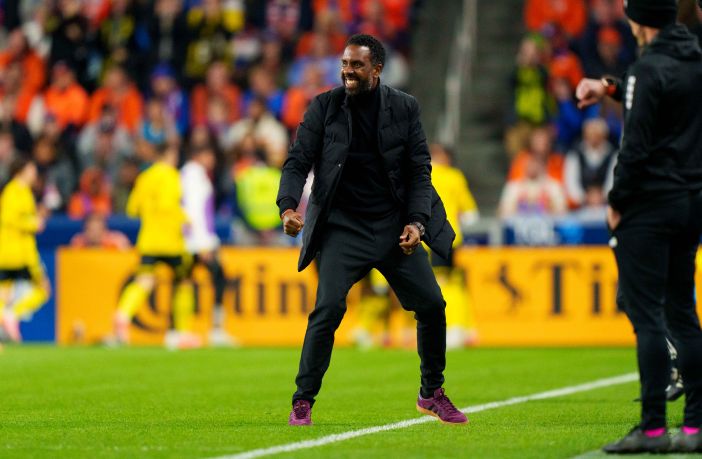 Columbus Crew head coach Wilfried Nancy celebrates