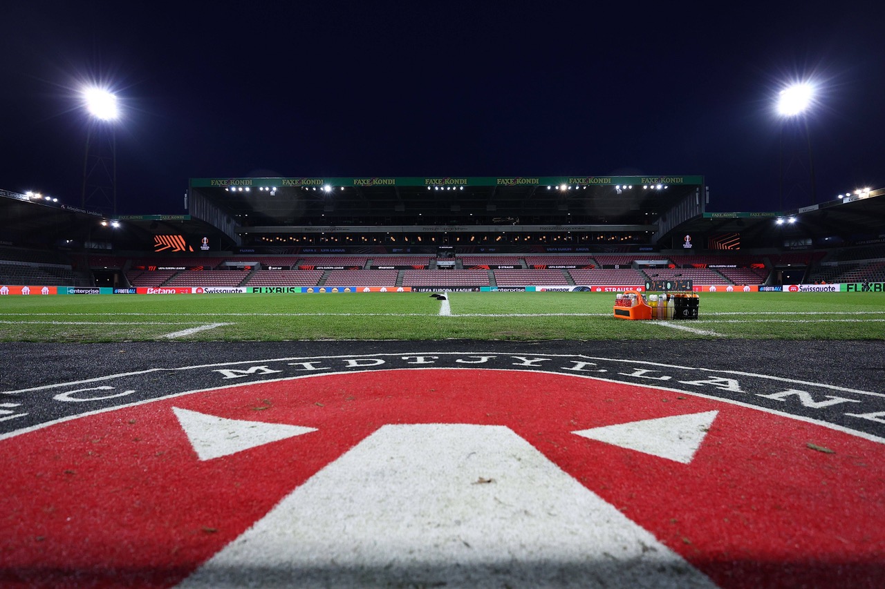 A general view of FC Midtjylland stadium 