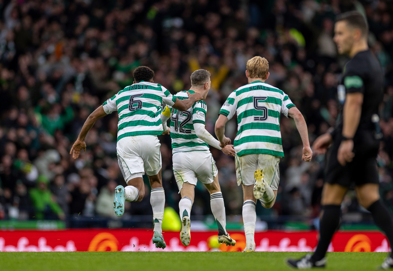 Callum McGregor celebrates.