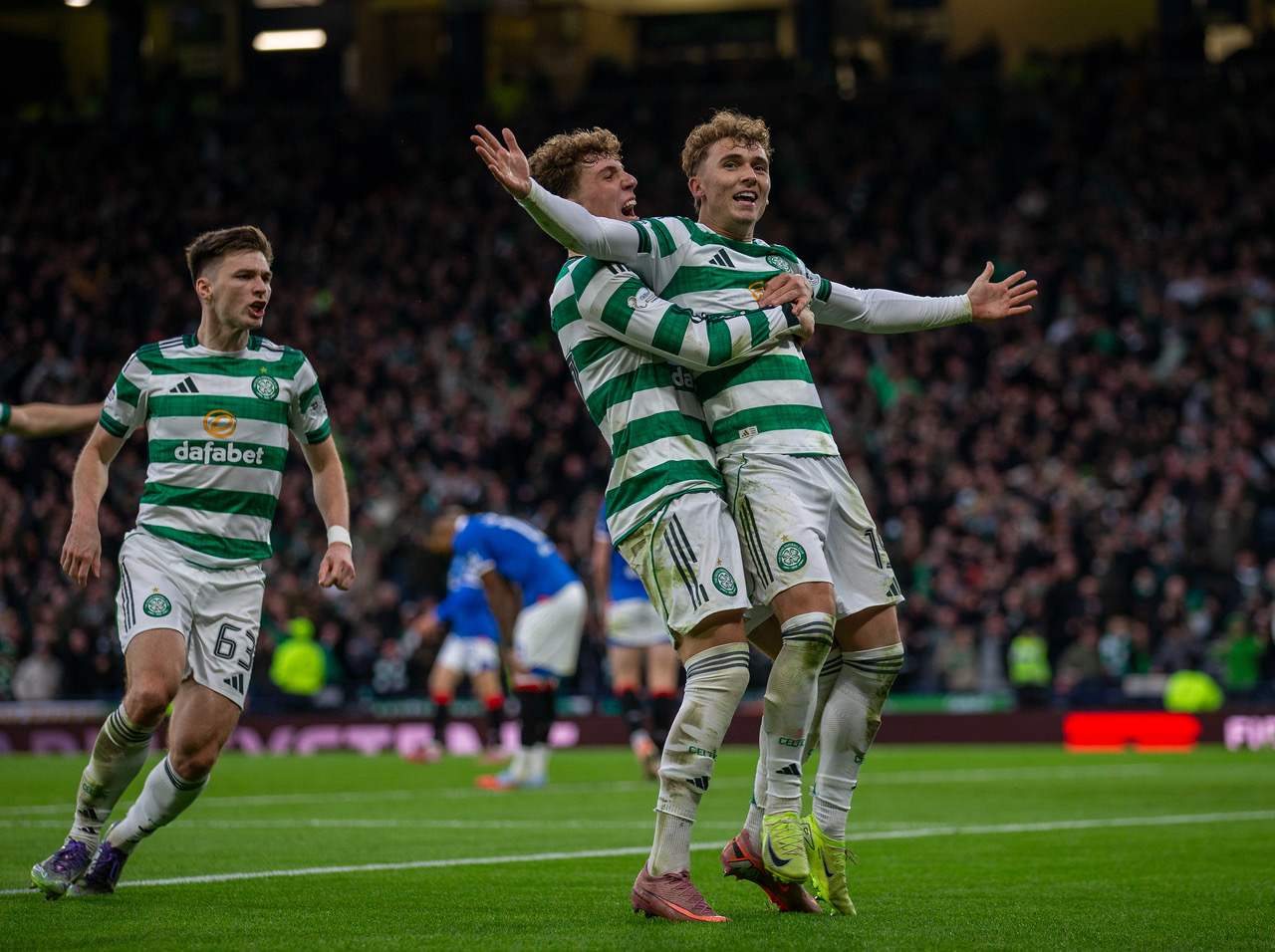 Callum Osmand celebrates.