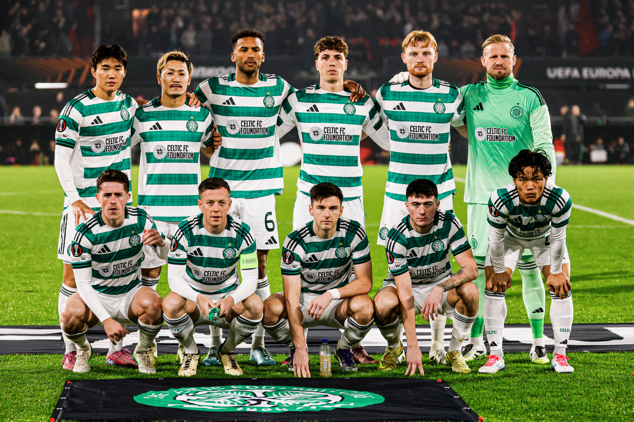 Celtic team line-up in Rotterdam 