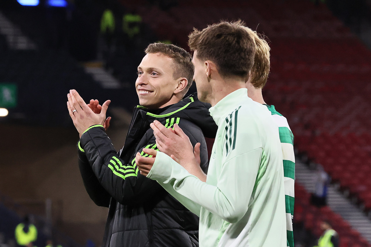 Alistair Johnston at Hampden after Celtic's 3-1 win over theRangers 