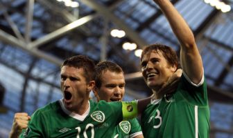 Kevin Kilbane of Republic of Ireland celebrates