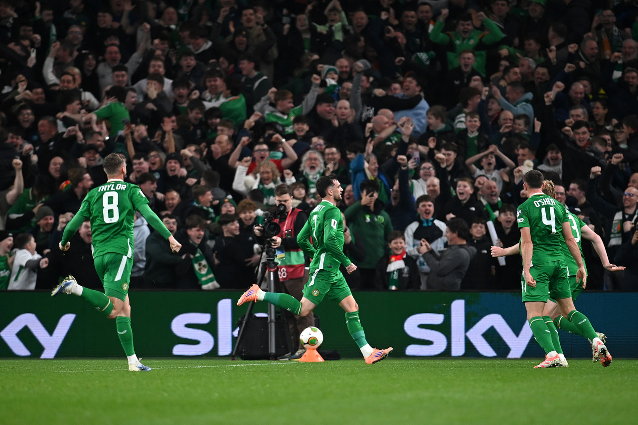 Troy Parrott of Republic of Ireland celebrates