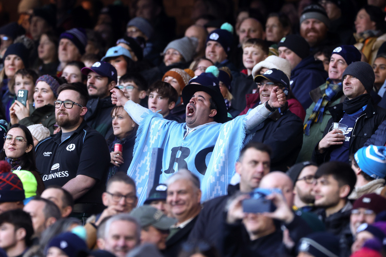 A fan of Argentina at Murrayfield