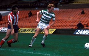 Tommy Burns, Celtic v Atletico Madrid, Behind Closed Doors match in September 1985.