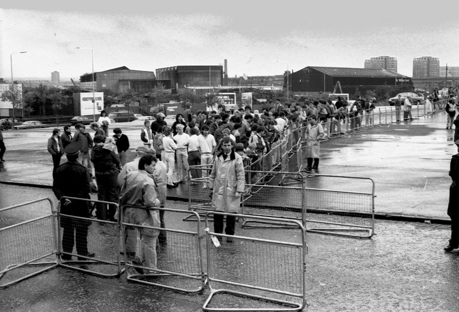 The entire crowd at Celtic v Atletico Madrid, Behind Closed Doors match in September 1985.