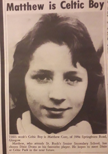 A young Matt Corr. Photo taken at Fir Park January 1976