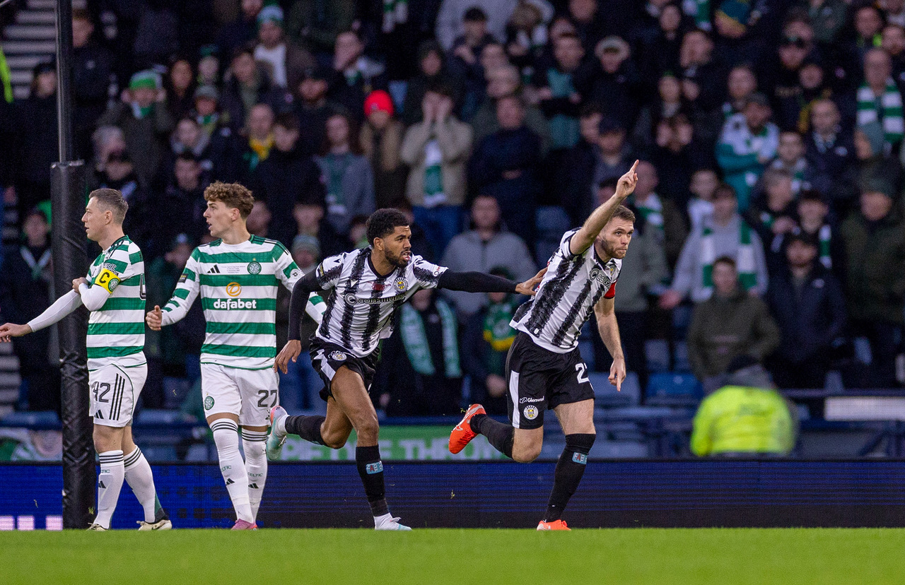 St Mirren celebrate
