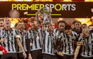 St Mirren celebrate
