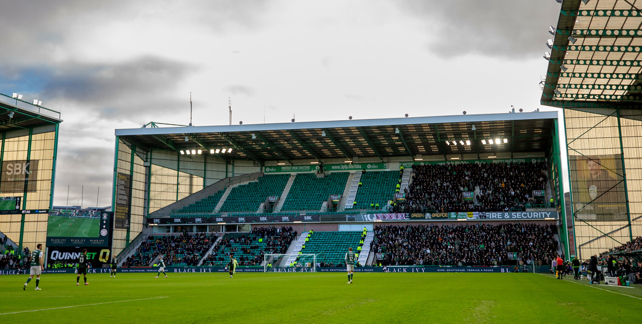 Empty seats at Easter Road
