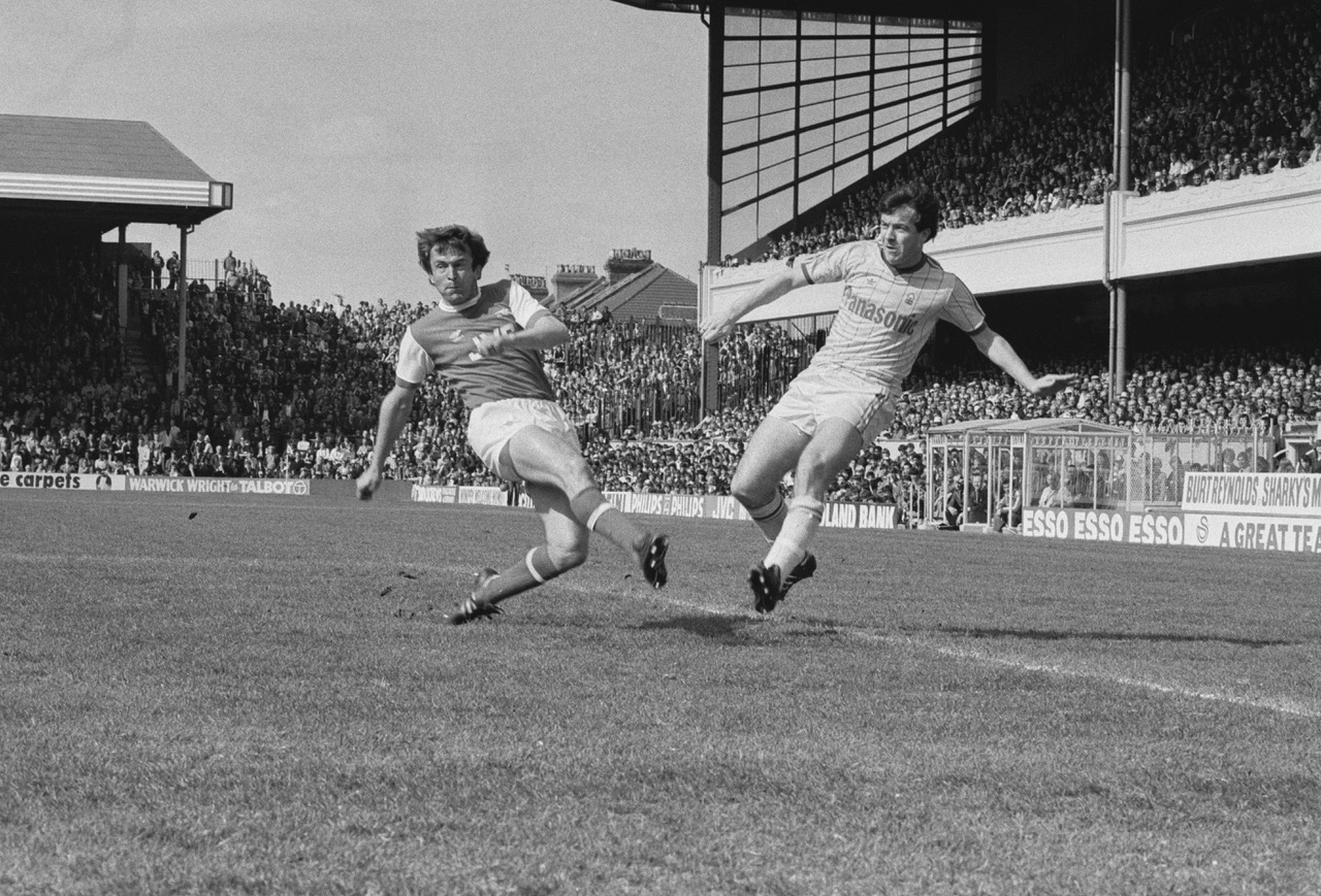John Robertson of Nottingham Forest in action