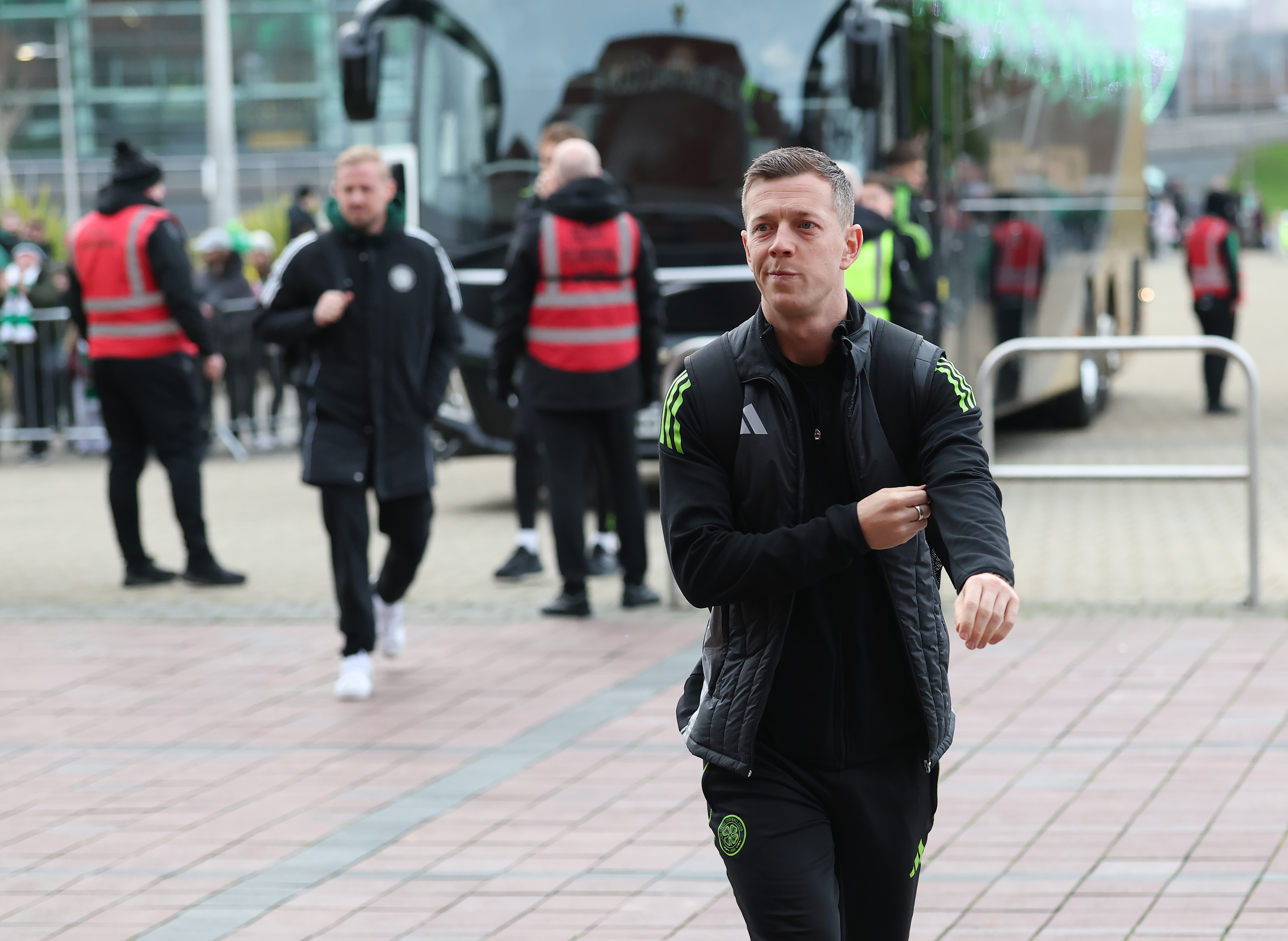 Callum McGregor of Celtic arrives 