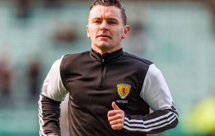 Referee Nick Walsh at Easter Road.