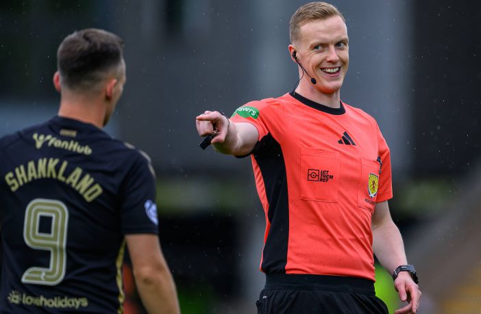 Referee Duncan Nicolson