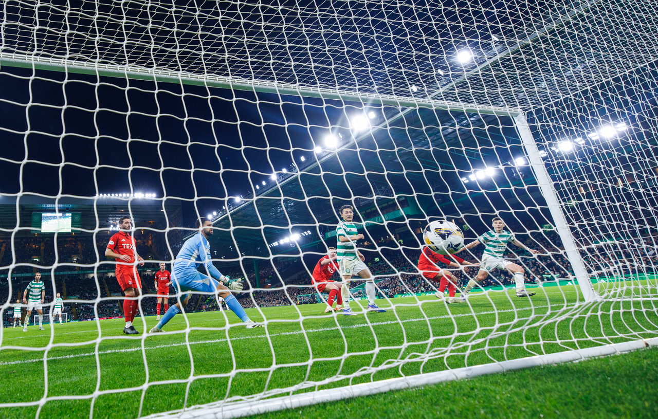 Kieran Tierney scores
