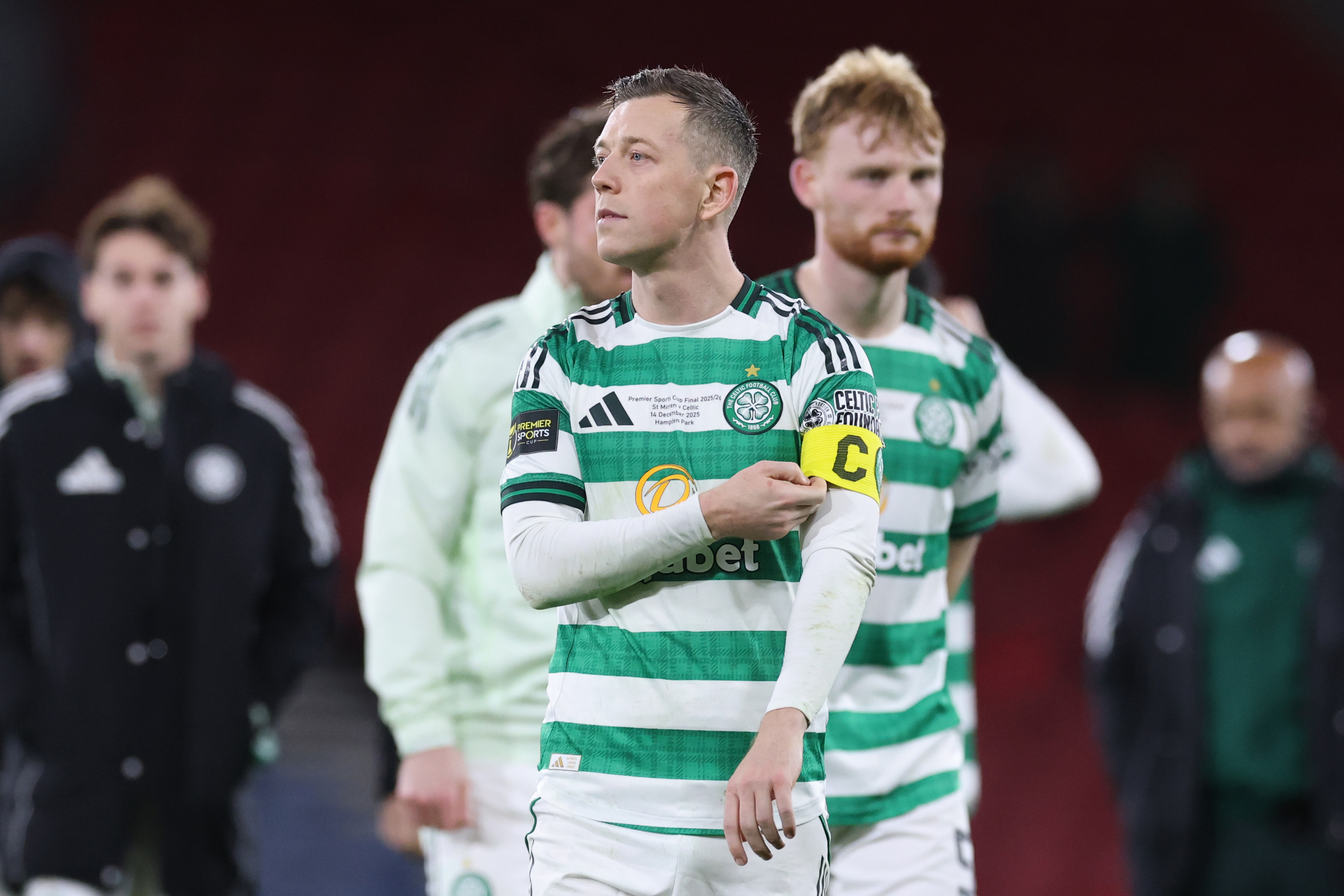 Callum McGregor looks dejected