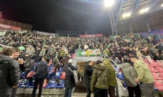 Celtic fans in Bologna.