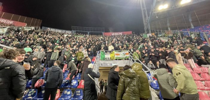 Celtic fans in Bologna.