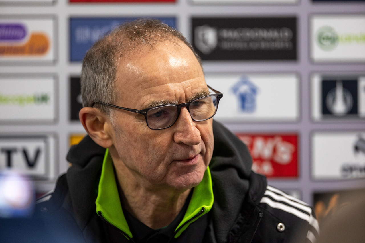 Celtic Manager Martin O'Neill as post-match media conference