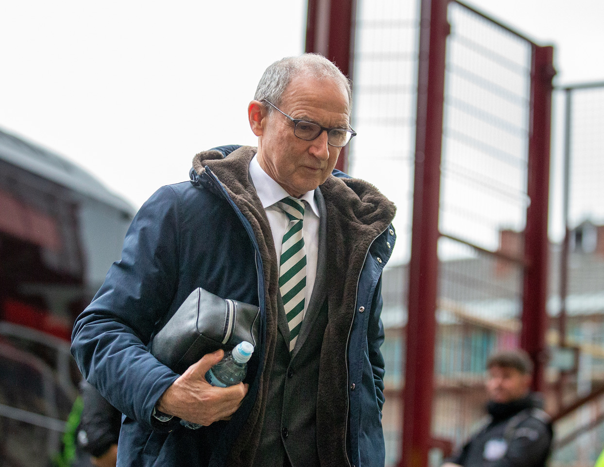 Martin O'Neill arrives at Tynecastle 