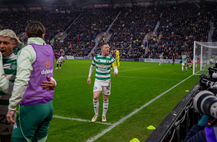 Callum MCGregor at Tynecastle.