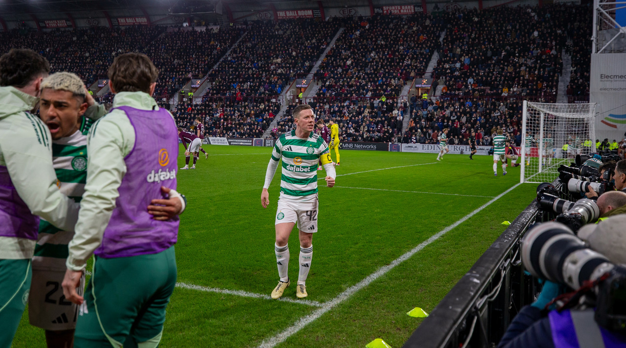 Callum MCGregor at Tynecastle.