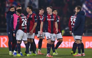 Lewis Ferguson of Bologna FC looks dejected