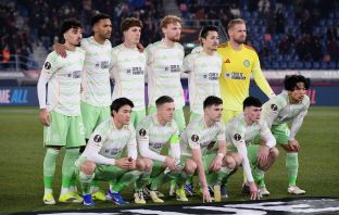 Celtic FC line up versus Bologna