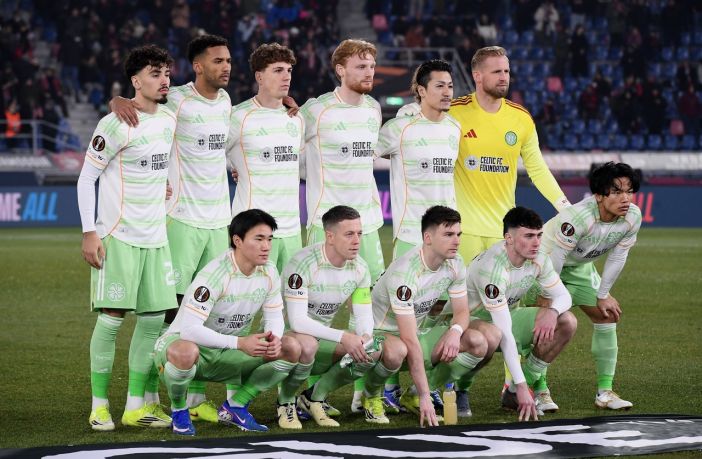 Celtic FC line up versus Bologna
